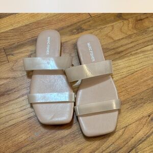 Marc Fisher Women's Beige Slide Sandals